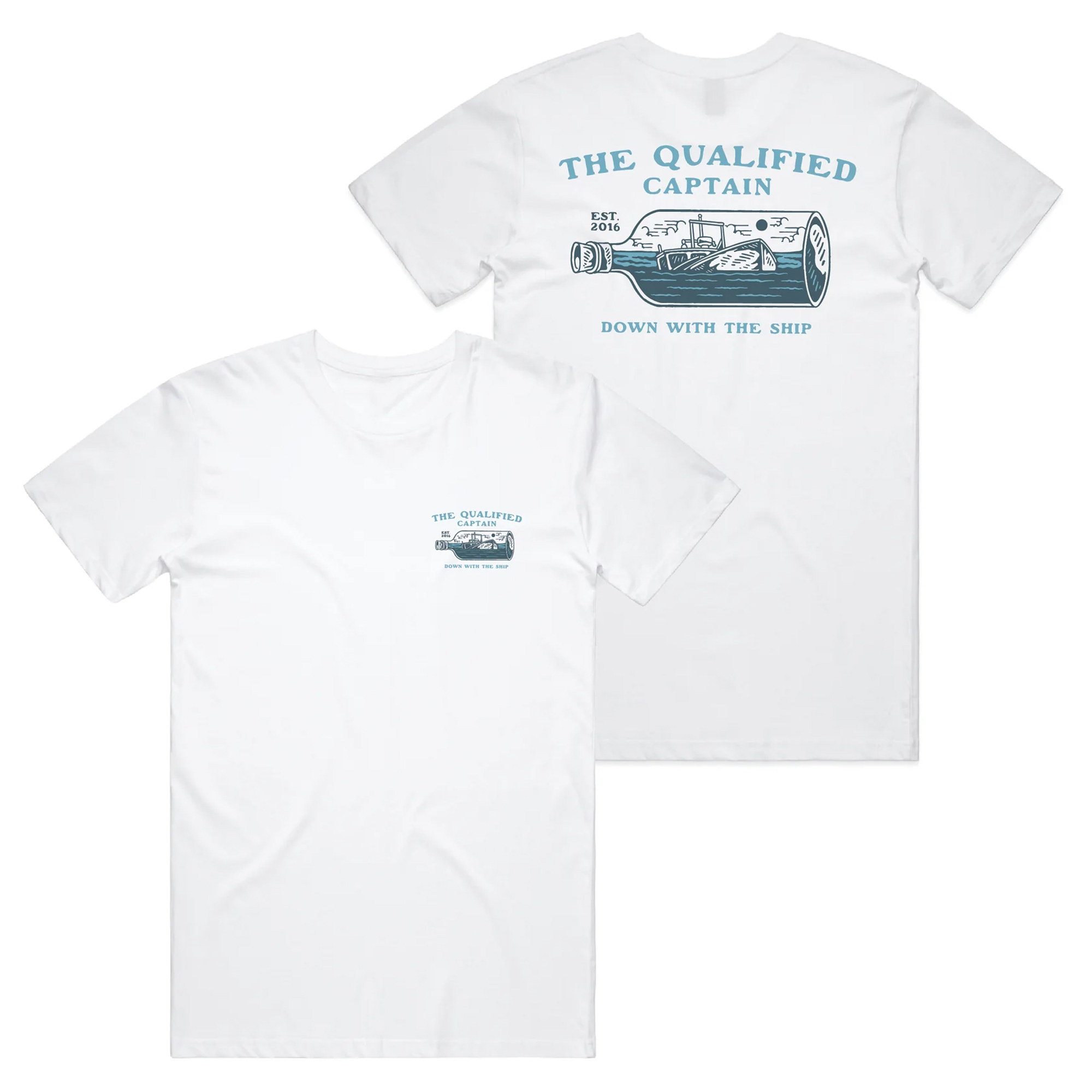 The Qualified Captain™ Mayday in a Bottle Tee