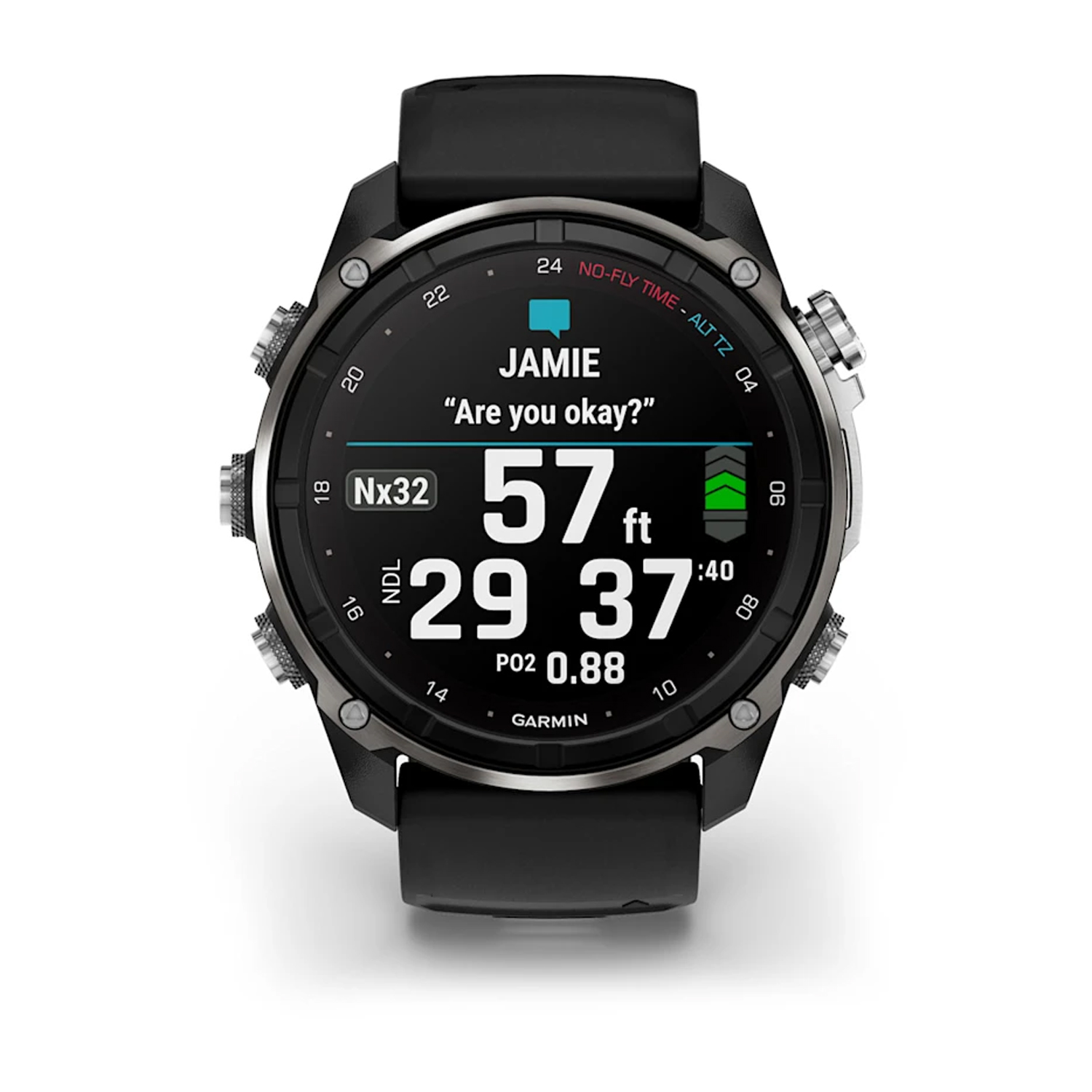 Garmin Descent™ Mk3i Wrist Dive Computer — Sliver Bezel 51mm Titanium Band