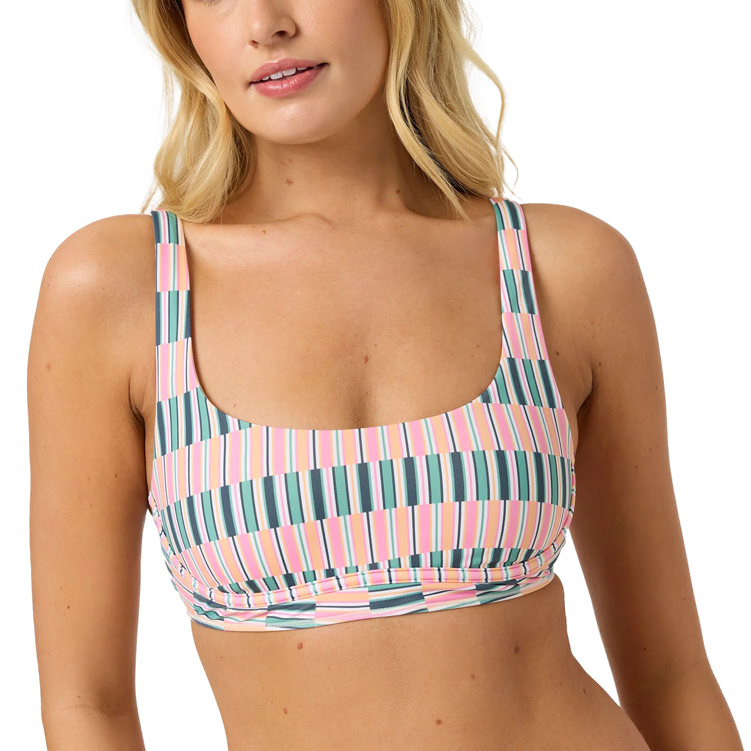 O’Neill Women’s Kinley Printed Performance Tank Top - front view close up