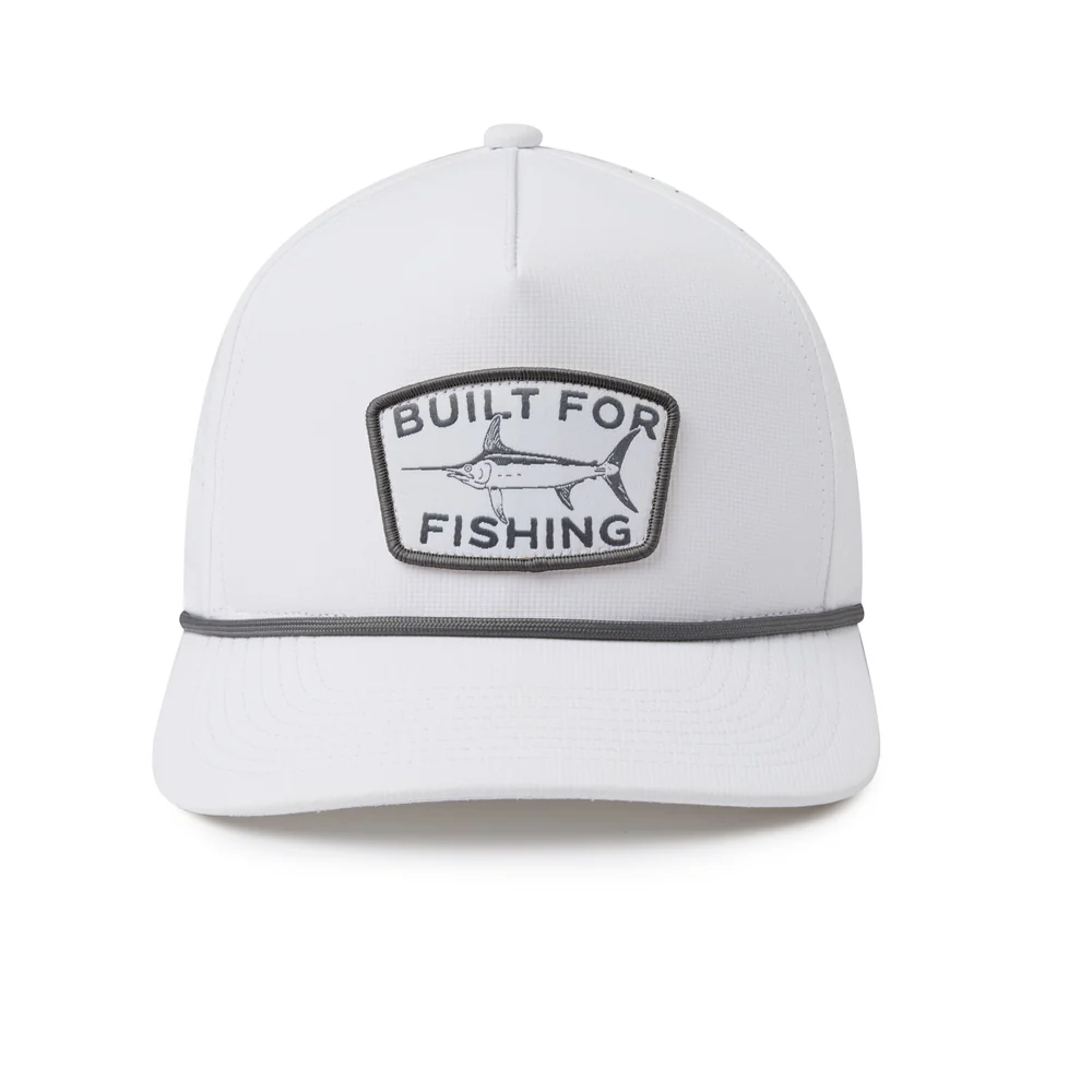 Pelagic Upswell Swordie Mid Crown Trucker Hat - White