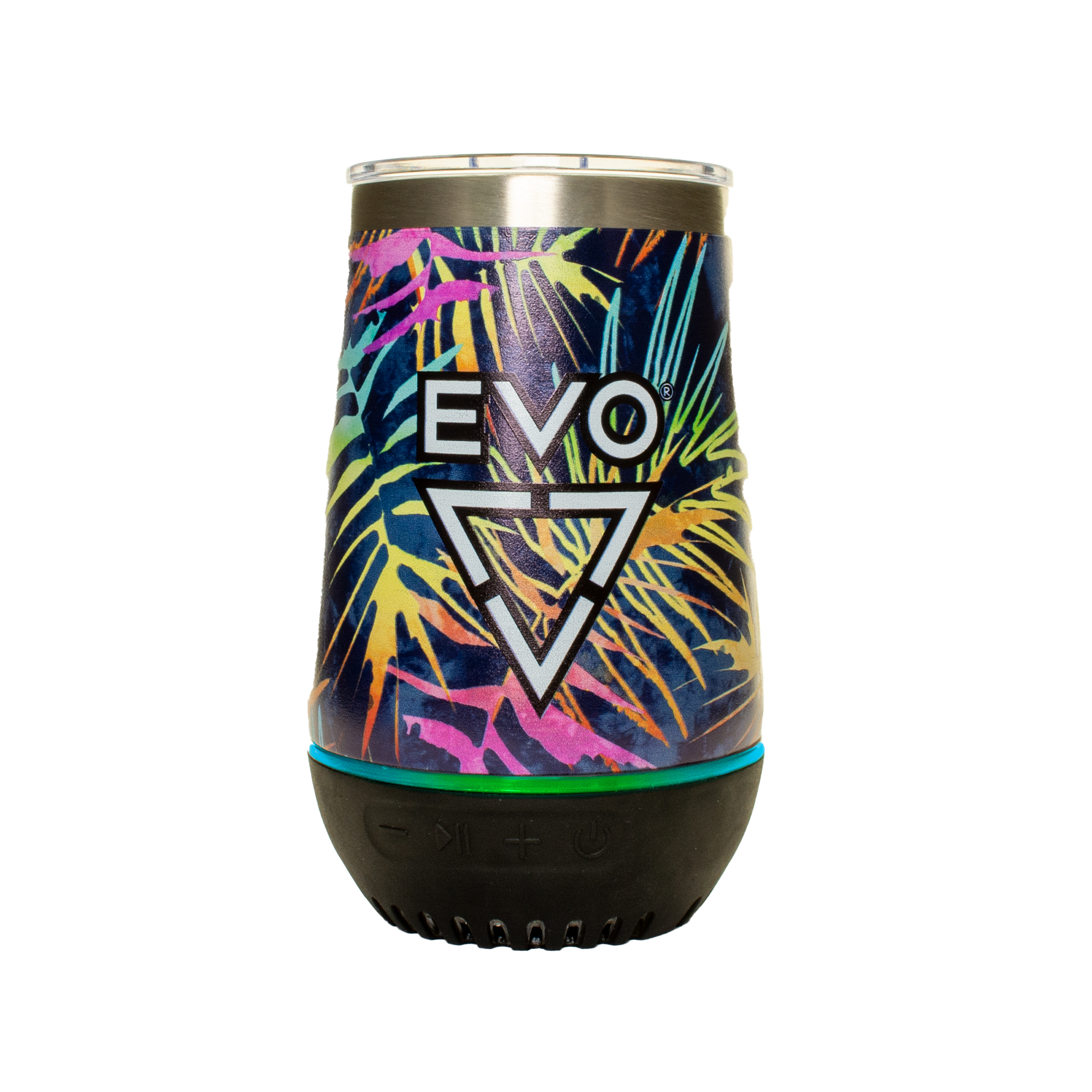 Evo Wine Tumbler with Bluetooth Speaker, 12 oz in Tortola