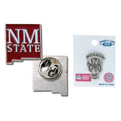 Custom Shape Lapel Pin Neil Enterprises Neil Varsity Line