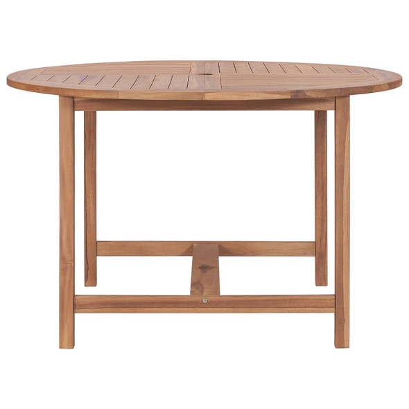 Garden Dining Table Ø110x75 cm Solid Wood Teak