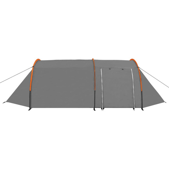Camping Tent 4 Persons Grey and Orange