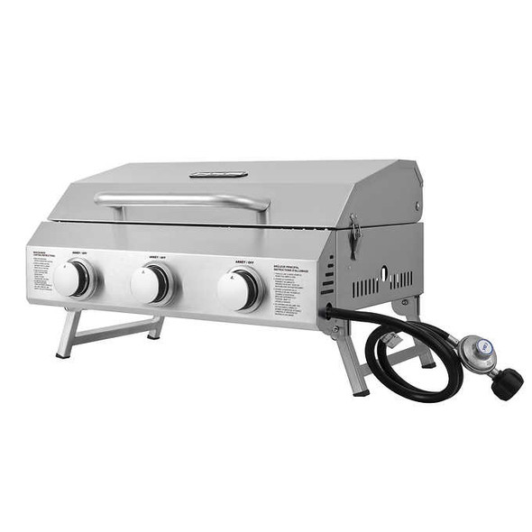 NXR 3 Burner 24,000 BTU Portable Propane Gas BBQ Grill