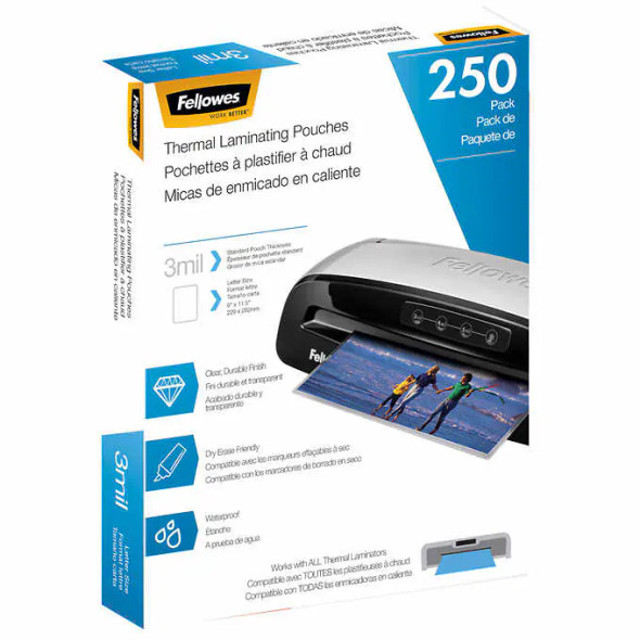 Fellowes Thermal Laminating Letter-sized Pouches 250-pack