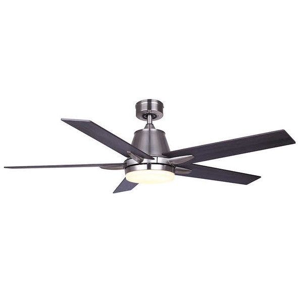 DAVIS 52 in. LED brushed nickel ceiling fan