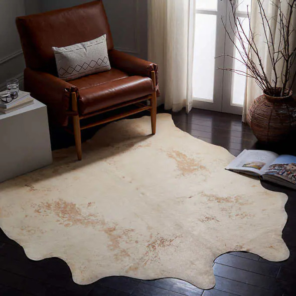 Safavieh Tan Cowhide Rug