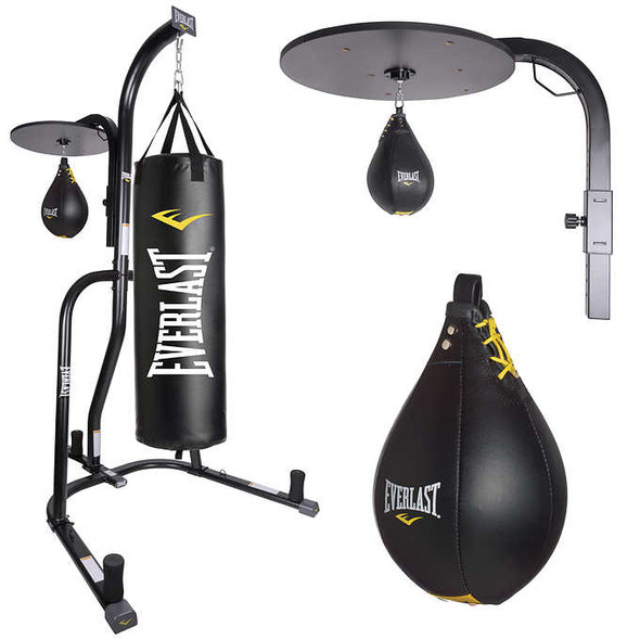 Everlast 100 lb. Heavy Bag, Stand, Speed Bag and Handwraps Kit