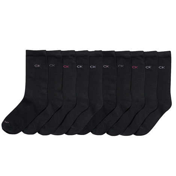 Calvin Klein Women’s Combed Cotton Crew Socks 10-pair