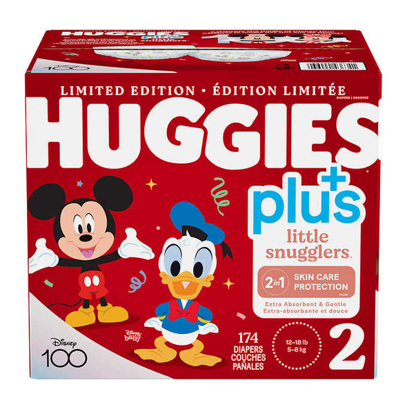 Huggies Little Snugglers Plus Diapers, Sizes 1 - 2