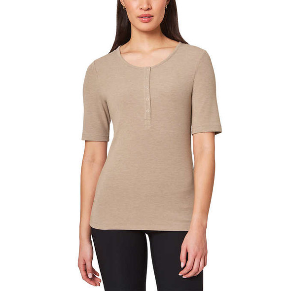 Mondetta Women's Henley Top