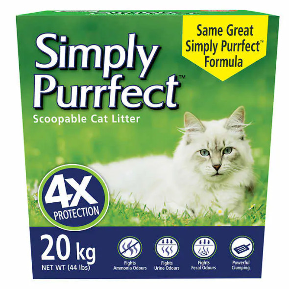 Simply Purrfect Scoopable Cat Litter, 20 kg (44 lb)