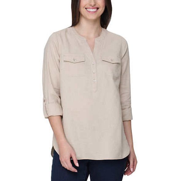 Tahari Women's Roll Tab Shirt