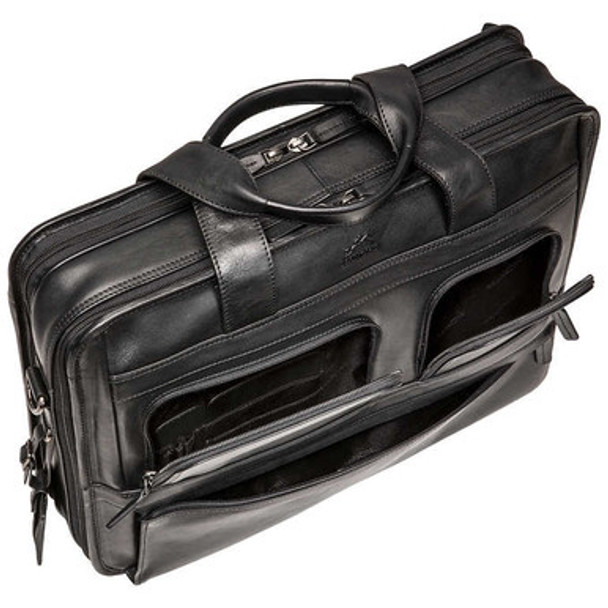 Mancini Double Compartment Briefcase for 15.6" Laptop