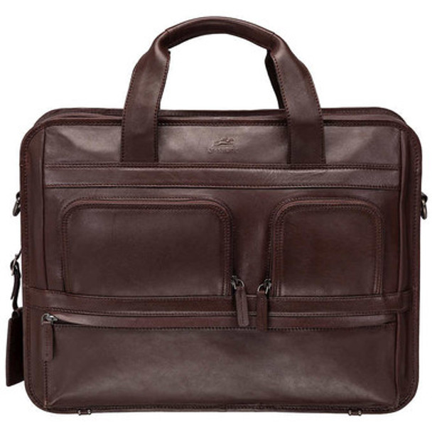 Mancini Double Compartment Briefcase for 15.6" Laptop