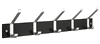 Beslagsboden Hook Rack 5'' In Black Wood / Satin Aluminum BB1074  in Black Wood