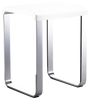 Outline Shower/vanity Chair In Polished Chrome / White Seat FK406  in Polished Chrome