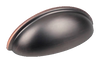 Builder's Choice 3'' c.c. Cup Pull Oil Rubbed Bronze with Highlights 03652-OBH in Oil Rubbed Bronze