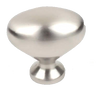 Builder's Choice 1-3/8'' Oval Knob Satin Nickel 06102-15 in Satin Nickel