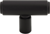 Regent's Park Clarence T-Knob 2 Inch Flat Black TK3111BLK
