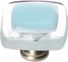 Reflective Light Aqua Knob with Satin Nickel Base K-702-SN