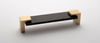 Affinity Black Pull with Satin Brass Base P-1203-SB