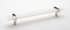 Adjustable 9'' White Pull with Polished Nickel Base P-1901-9-PN