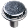 Geometric Geomtric Round Irid Black on Round Satin Nickel Knob R-1302-SN