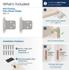Functional Hardware 3/8'' Inset Self Closing Face Mount Cabinet Hinge - 1 Pair BPR3428