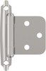 Functional Hardware Variable Overlay Self Closing Face Mount Cabinet Hinge - 1 Pair BPR3429