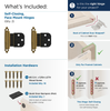 Functional Hardware 3/8'' Inset Self Closing Face Mount Antique Brass Cabinet Hinge - 1 Pair BPR7628AE