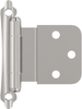 Functional Hardware 3/8'' Inset Self Closing Face Mount Cabinet Hinge - 1 Pair BPR7928