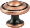 Euro Traditions Brushed Antique Copper Knob 2923-1BAC-P