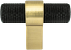 Radial Reign Matte Black Bar and Modern Brushed Gold Post Knob 5054-455MDB-P