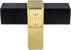 Rivet Rebel Matte Black Bar and Modern Brushed Gold Post Knob 5108-455MDB-P