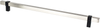 Rivet Rebel 12'' CC Brushed Nickel Bar and Matte Black Posts Appliance Pull 5125-4BPN55-P