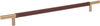 Zanzibar Brown Leather Pull 11 5/16'' cc Warm Brass 282-OW-WB