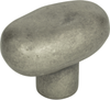 Distressed Oval Knob 1 11/16'' Pewter 332-P