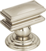 Campaign Rectangle Knob 1 1/2'' Brushed Nickel 377-BRN