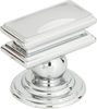 Campaign Rectangle Knob 1 1/2'' Polished Chrome 377-CH