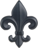 Limited Editions Fleur de lys Knob 2 1/4'' Matte Black 4006-BL