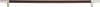 Zanzibar Brown Appliance Pull 17'' cc Leather Polished Chrome AP05-OW-CH