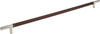 Zanzibar Brown Appliance Pull 17'' cc Leather Polished Chrome AP05-OW-CH