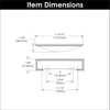Dover Collection Cup Pull 3'', 3-3/4'' & 5-1/16'' (128mm) cc Brushed Golden Brass Finish H078775BGB