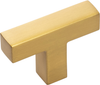 Skylight Collection T-Knob 1-5/8'' x 3/8'' Brushed Golden Brass Finish HH079668-BGB