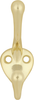 Universal Collection Coat Hook Double 5/8'' cc Polished Brass Finish P27120-PB