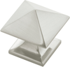 Studio Collection Knob 1'' Square Satin Nickel Finish P3014-SN