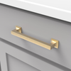 Studio Collection Pull 6-5/16'' cc Brushed Golden Brass Finish P3018-BGB