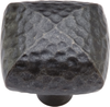 Mountain Lodge Collection Knob 1-1/4'' Square Black Iron Finish P3062-BI